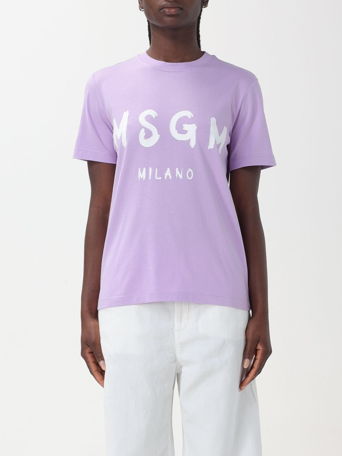 Msgm T-shirt  Woman Color Lilac