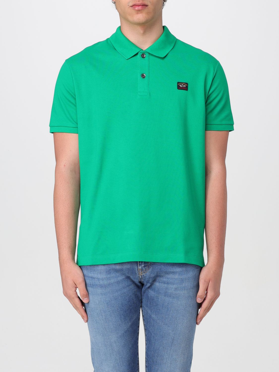 Shop Paul & Shark Polo Shirt  Men Color Green