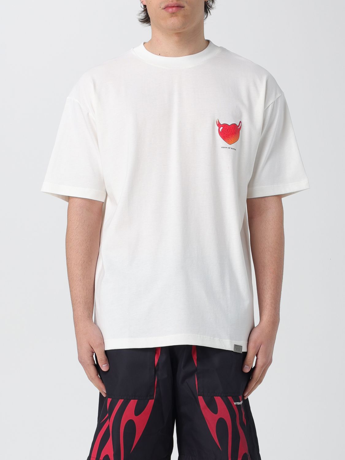 Shop Vision Of Super T-shirt  Men Color White