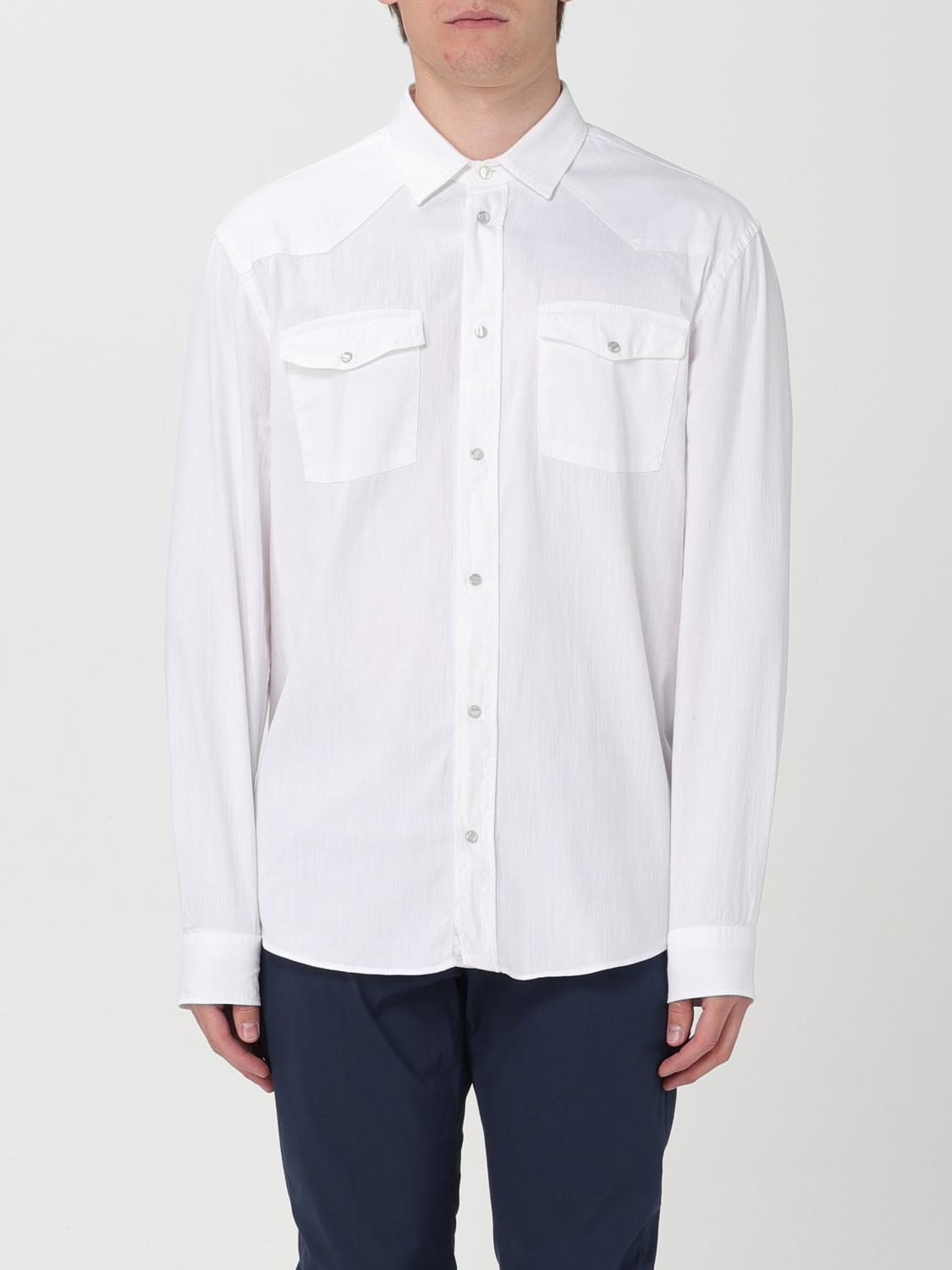 Shop Dondup Shirt  Men Color White