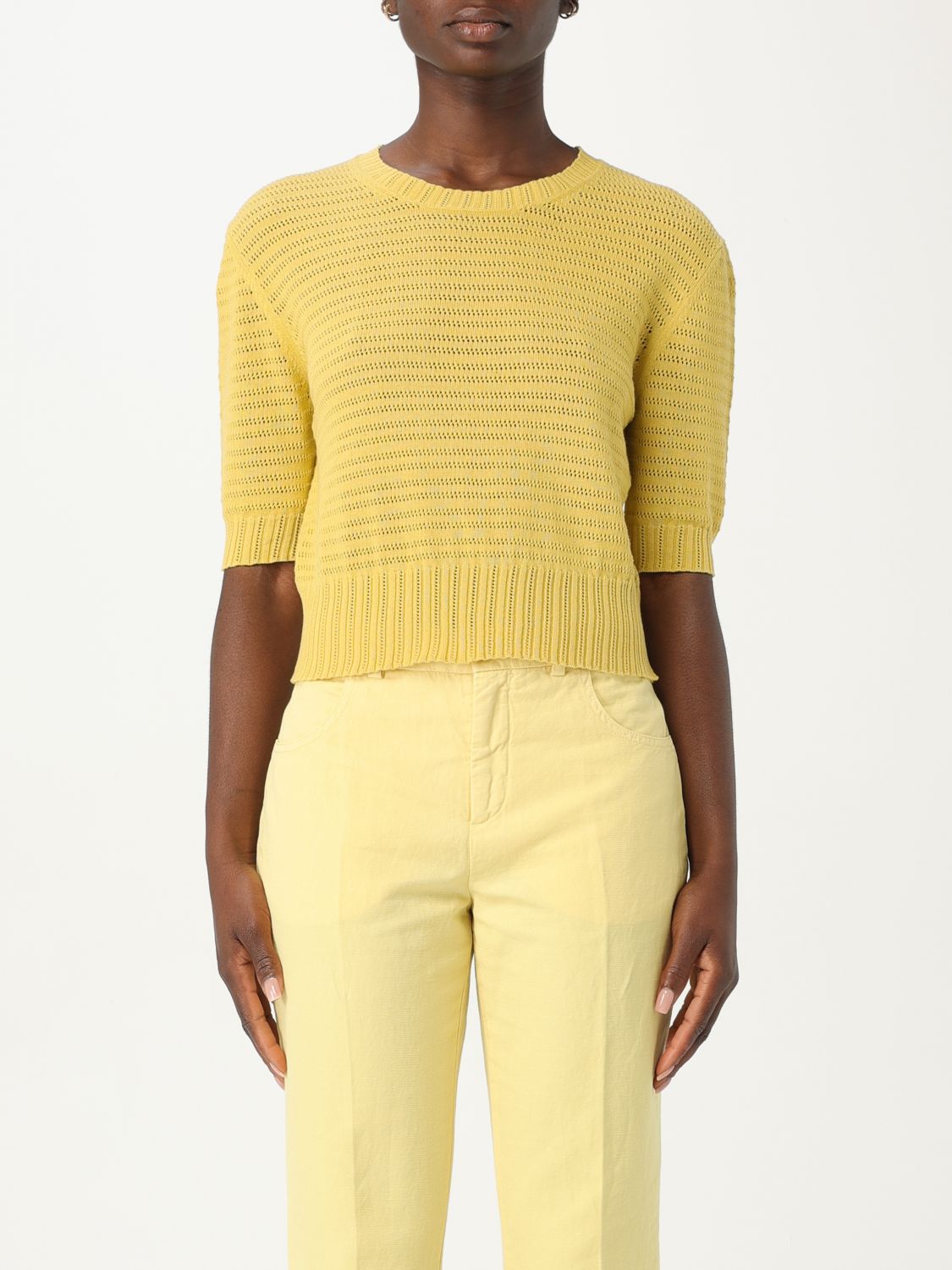 Shop Aspesi Sweater  Woman Color Yellow