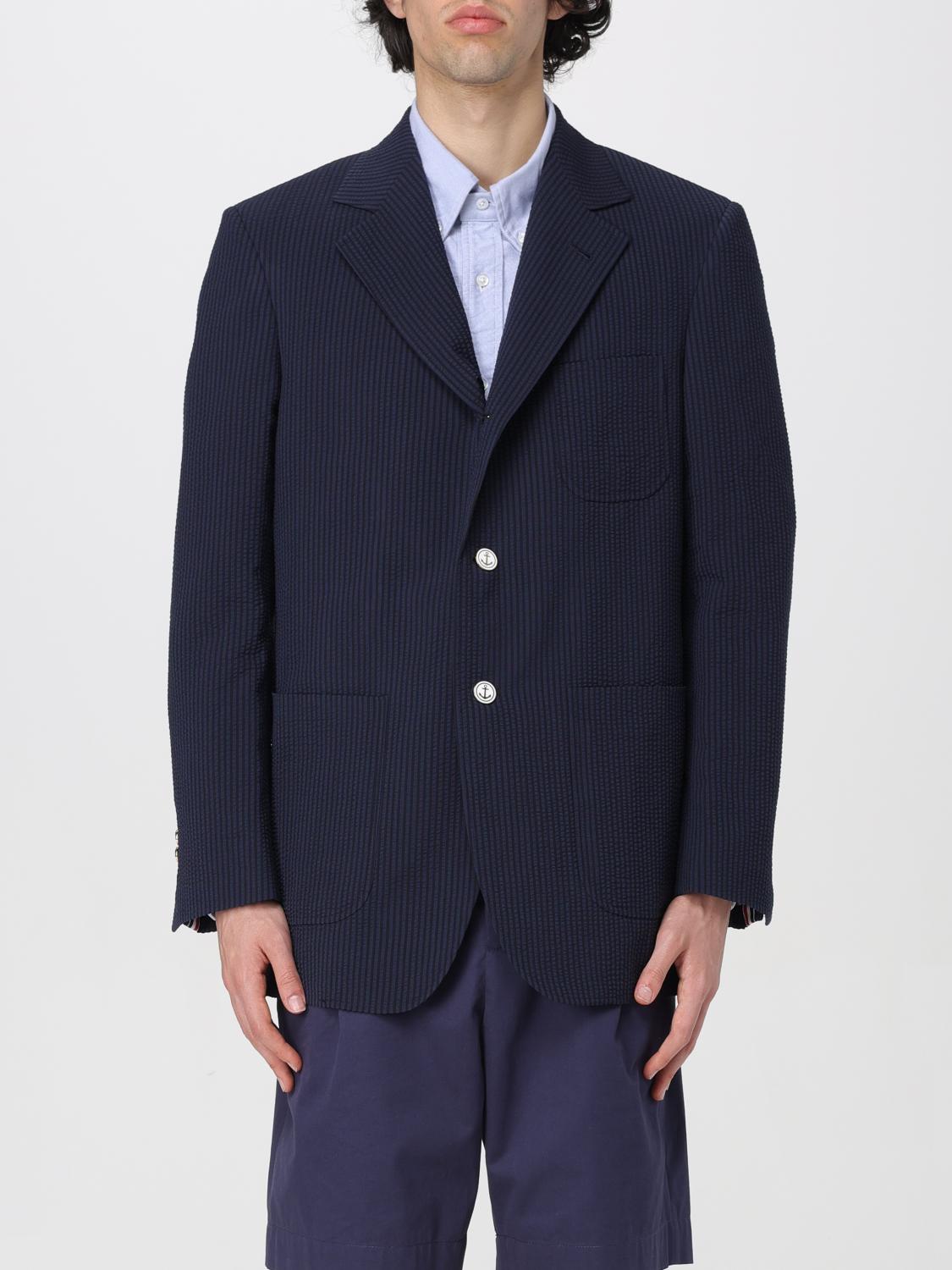 Shop Thom Browne Blazer  Men Color Blue