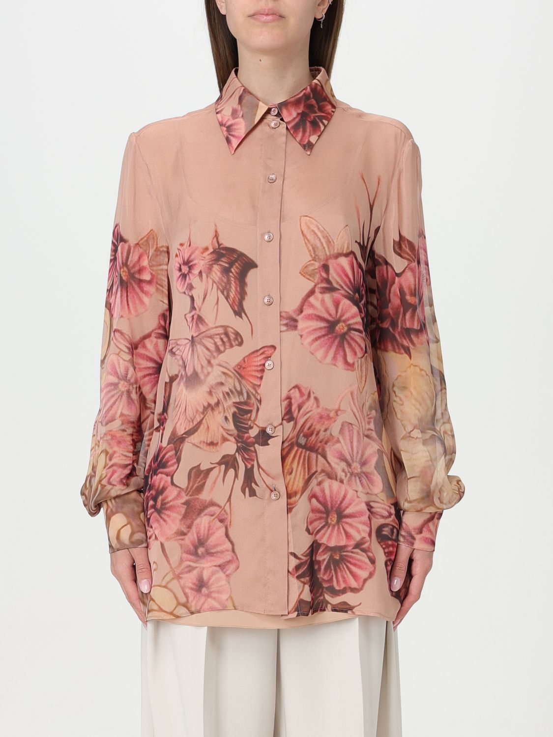 Shop Alberta Ferretti Shirt  Woman Color Pink