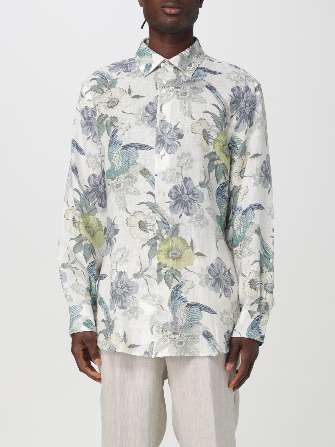 Shop Etro Shirt  Men Color Multicolor