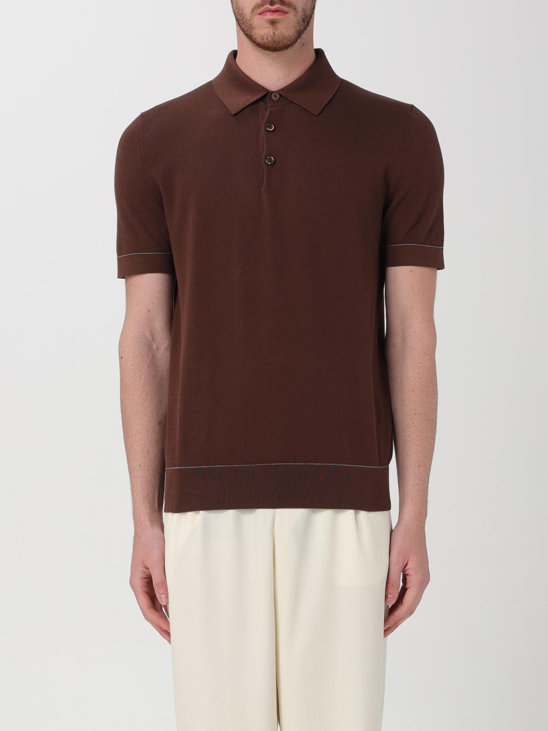 Brioni Polo Shirt  Men Color Brown