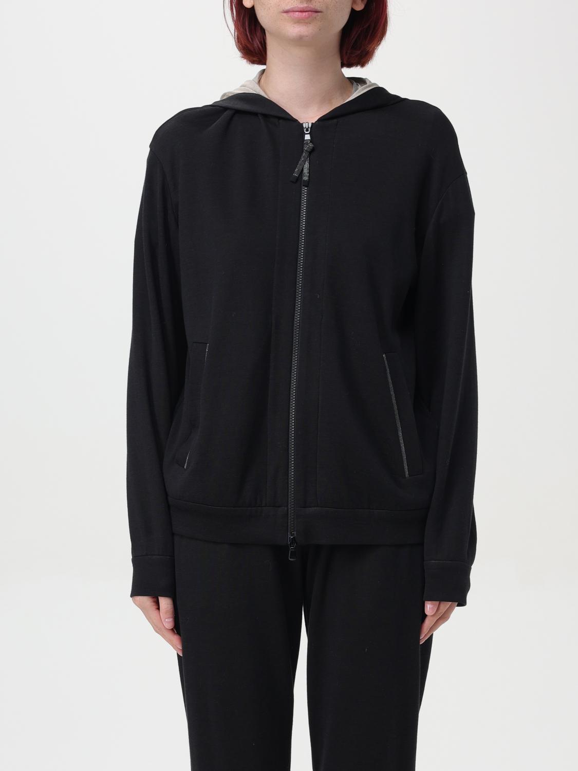 Brunello Cucinelli Sweatshirt Woman Color Black In Black