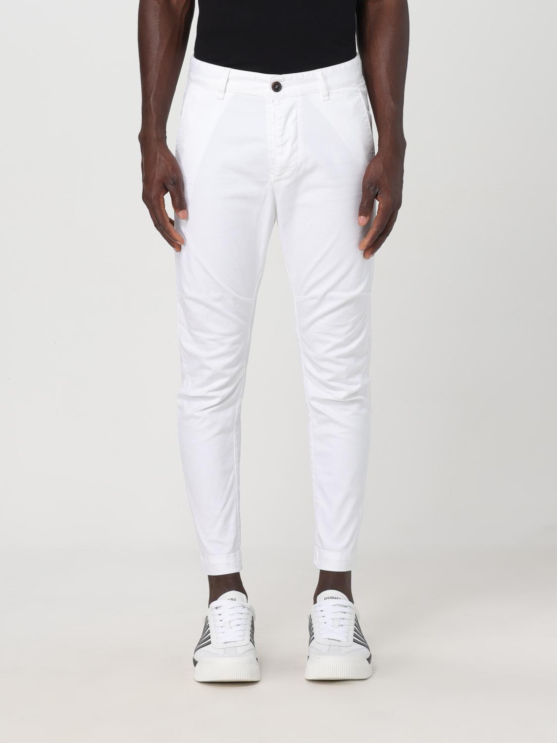 Shop Dsquared2 Pants  Men Color White In 白色