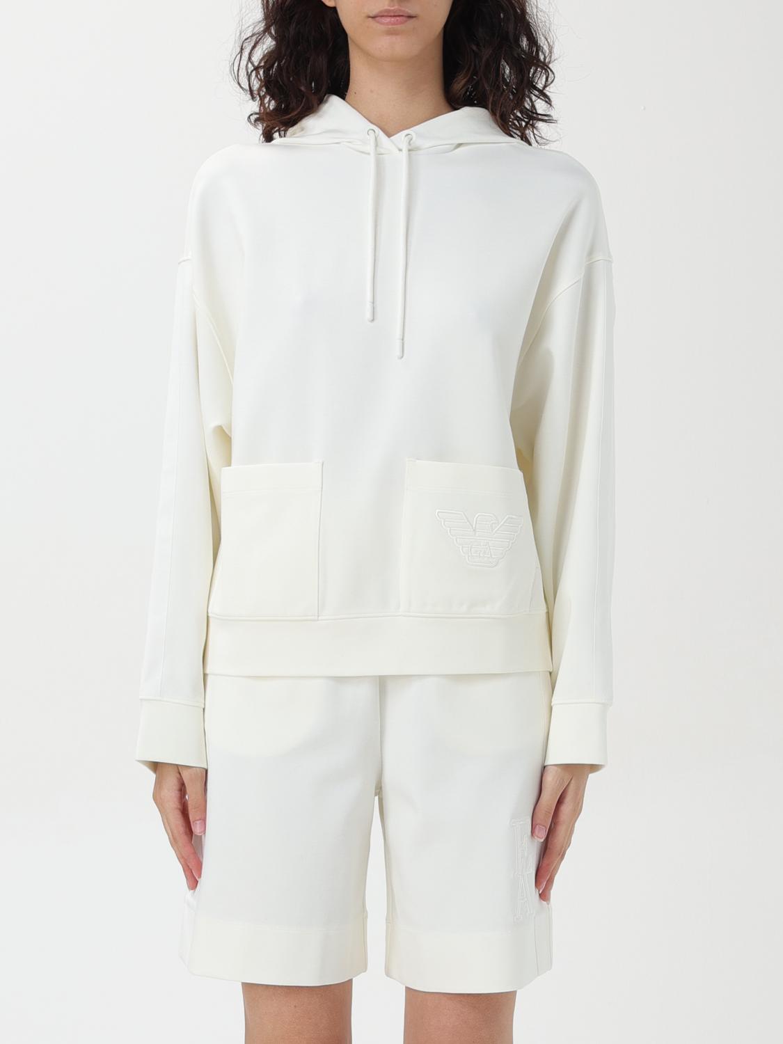 Shop Emporio Armani Sweatshirt  Woman Color White In 白色