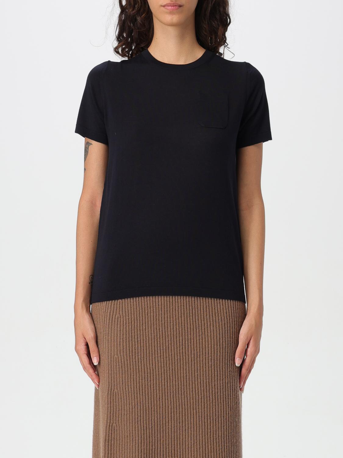 Shop 's Max Mara T-shirt  Woman Color Black 2 In Schwarz 2