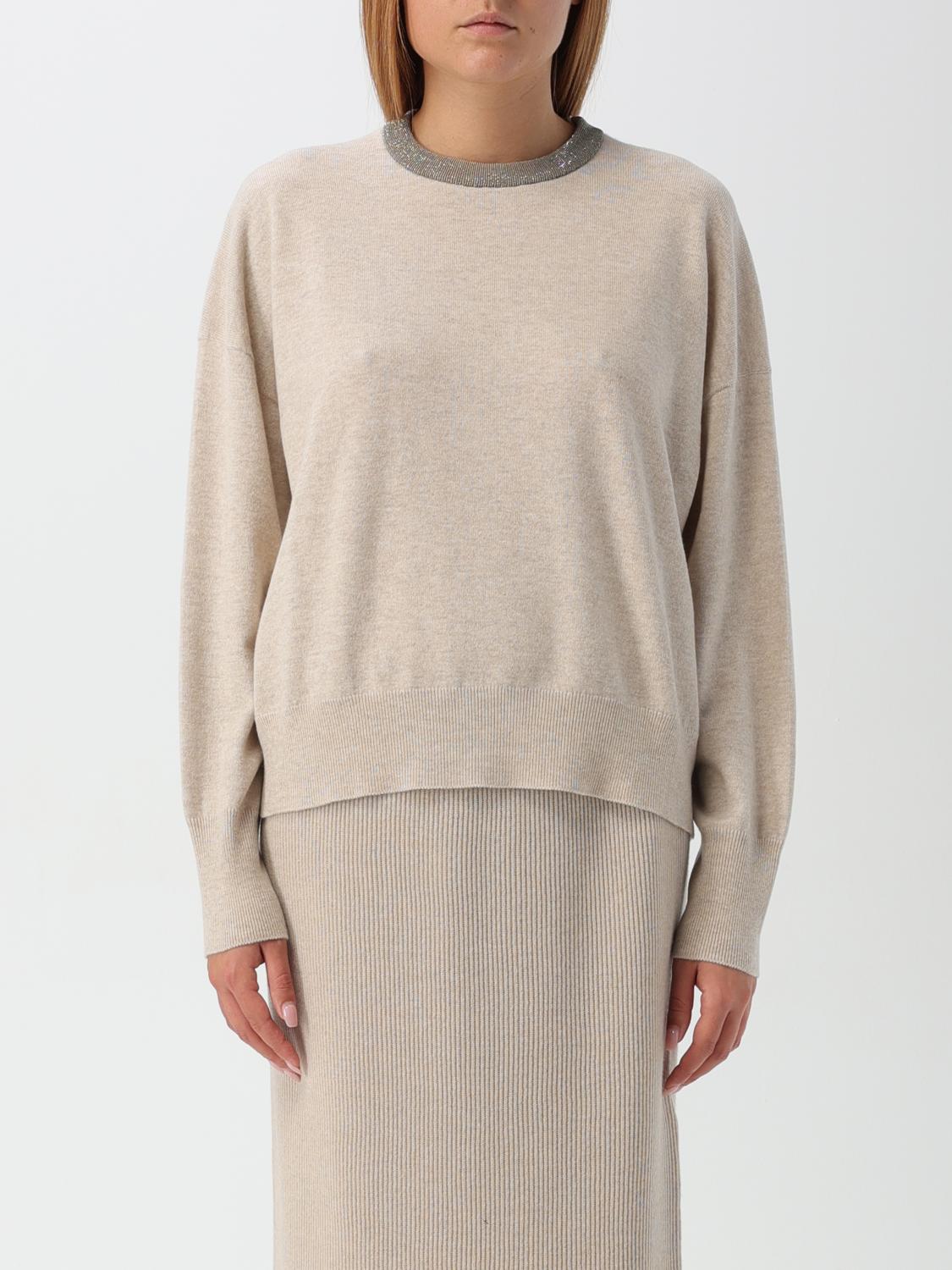 Shop Brunello Cucinelli Sweater  Woman Color Beige