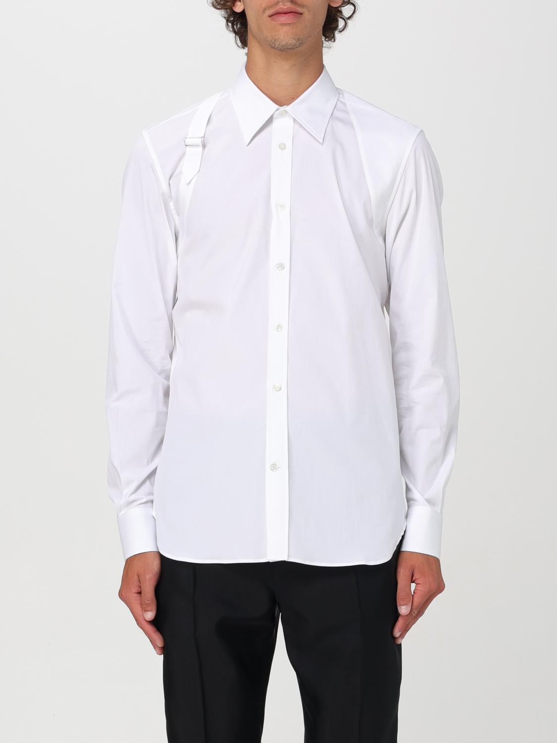 Shop Alexander Mcqueen Shirt  Men Color White