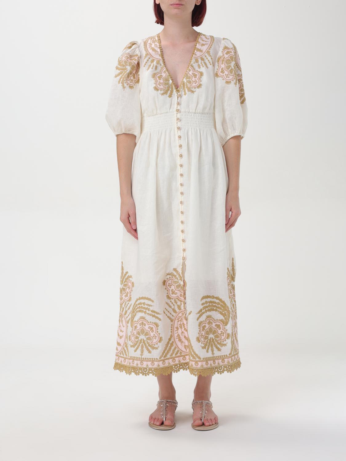 Shop Zimmermann Dress  Woman Color Beige