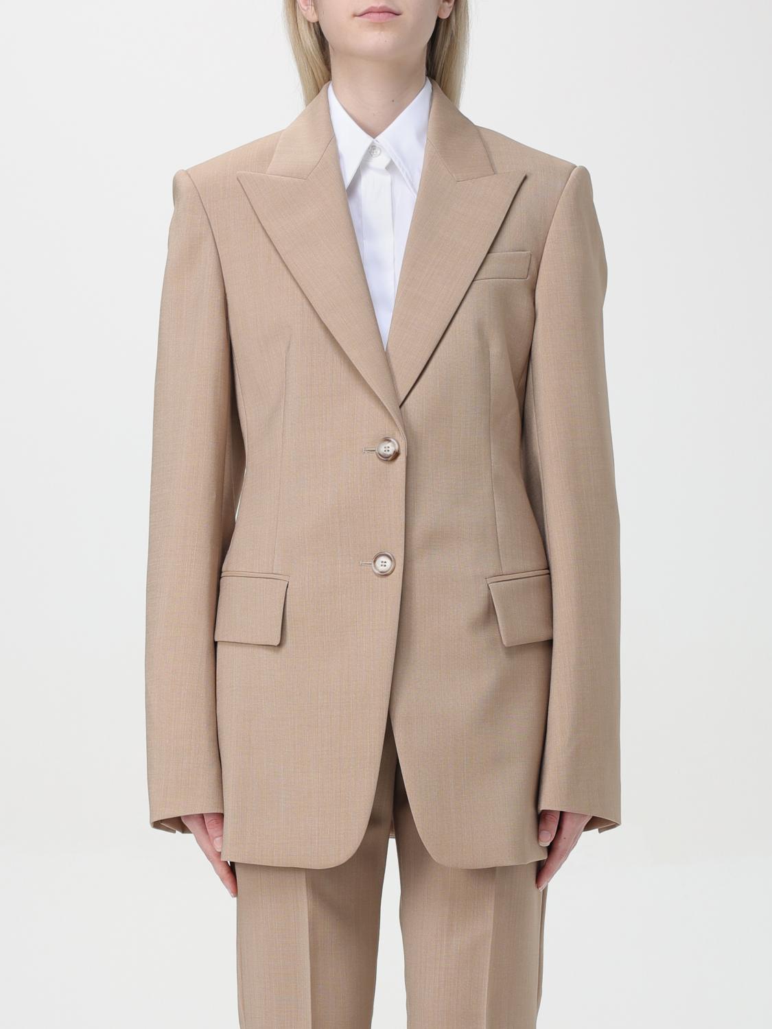 Shop Sportmax Blazer  Woman Color Beige In 米色