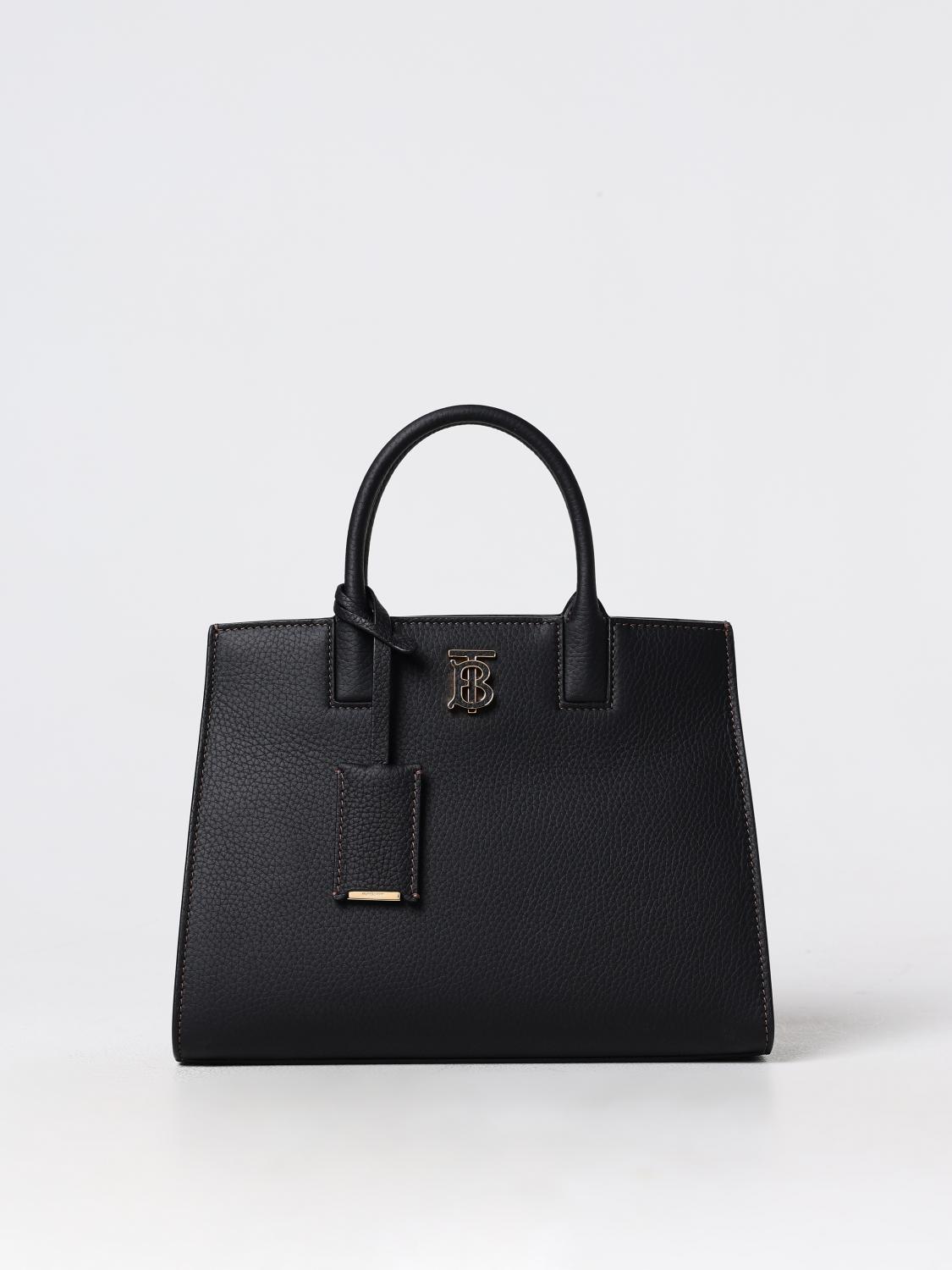 Shop Burberry Handbag  Woman Color Black In 黑色