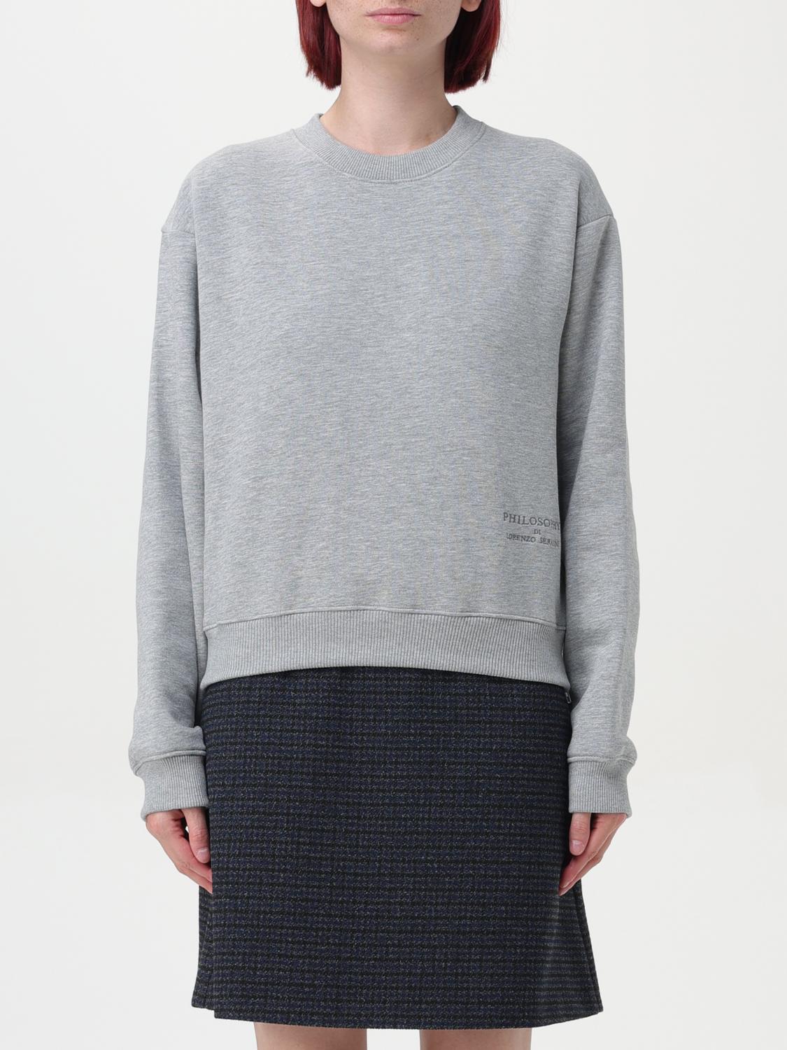 Shop Philosophy Di Lorenzo Serafini Sweatshirt  Woman Color Grey