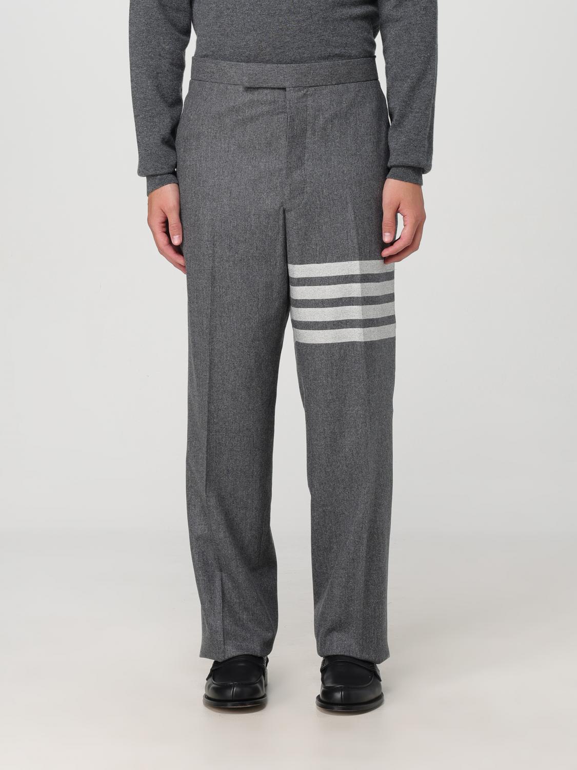 Shop Thom Browne Pants  Men Color Grey In Grau