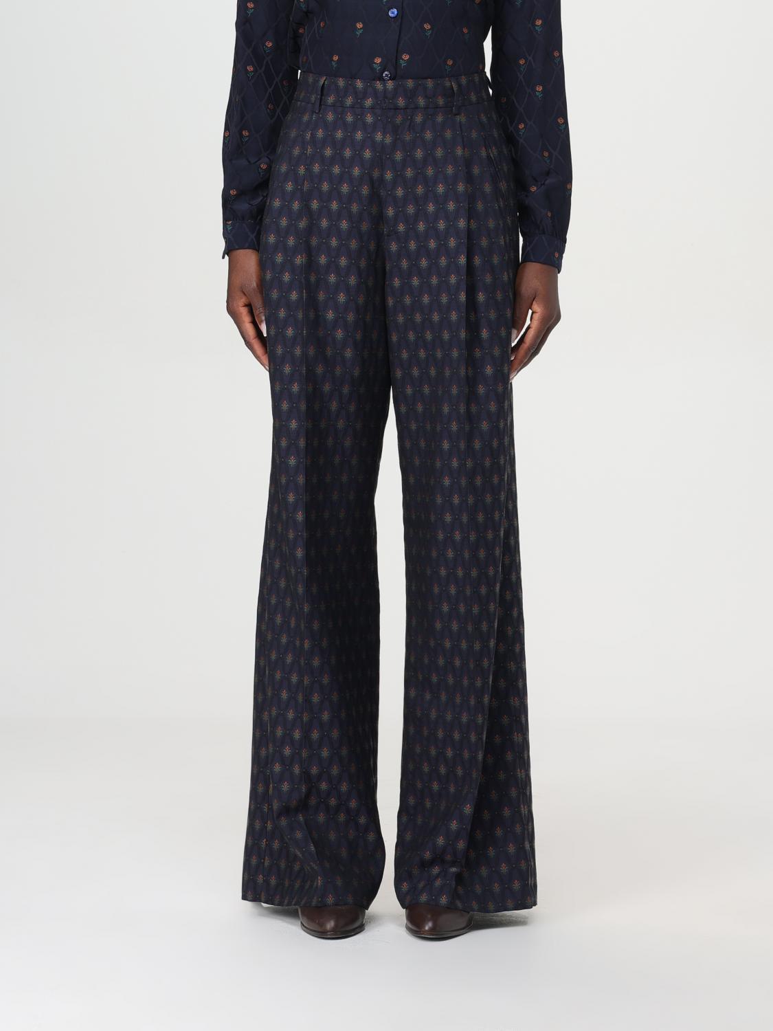 Shop Etro Pants  Woman Color Multicolor In Bunt