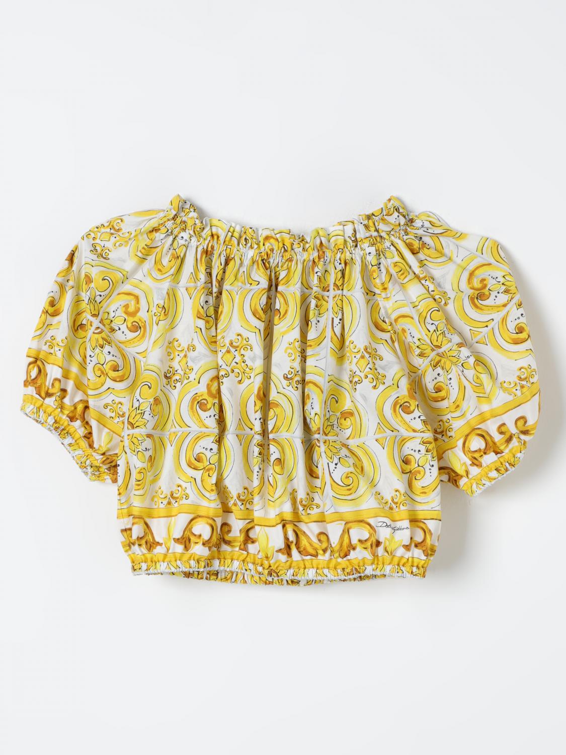 Shop Dolce & Gabbana Top  Kids Color Yellow In Gelb