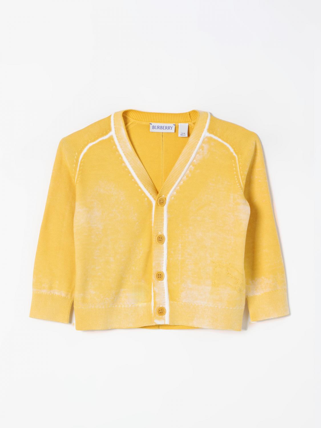 Shop Burberry Sweater  Kids Color Yellow In Gelb