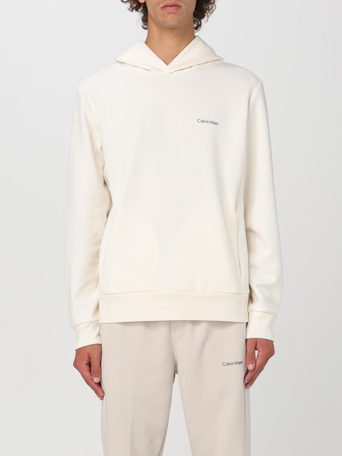 Shop Calvin Klein Sweatshirt  Men Color White In Weiss