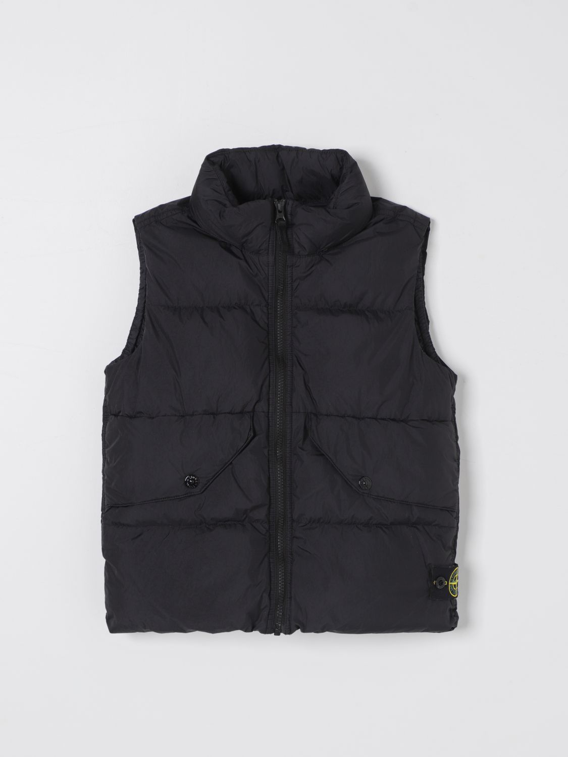 Stone Island Junior Waistcoat  Kids Color Black In Schwarz