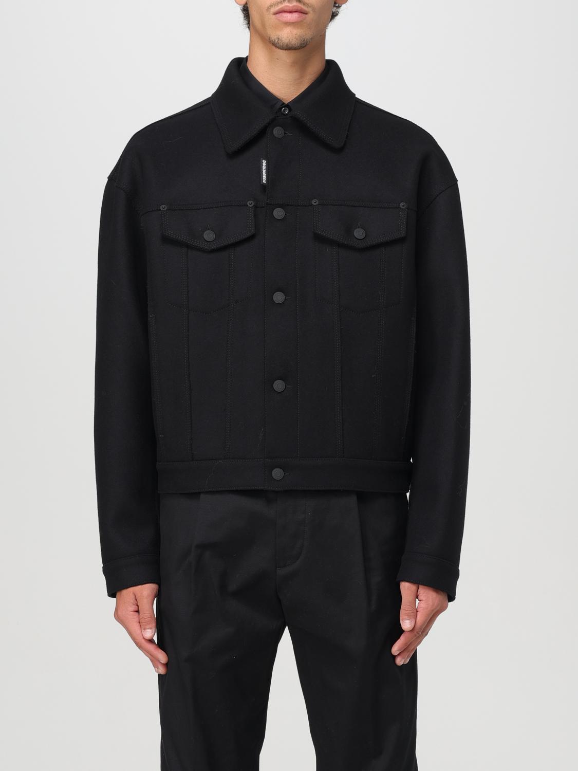 Shop Dsquared2 Jacket  Men Color Black In Schwarz