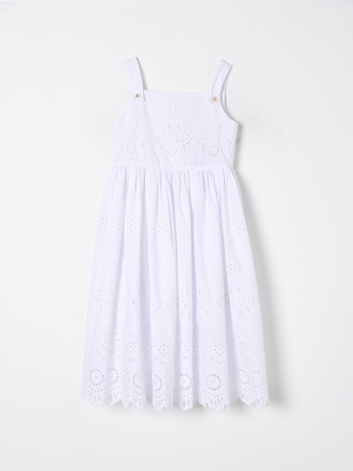 Shop Dolce & Gabbana Dress  Kids Color White In Weiss