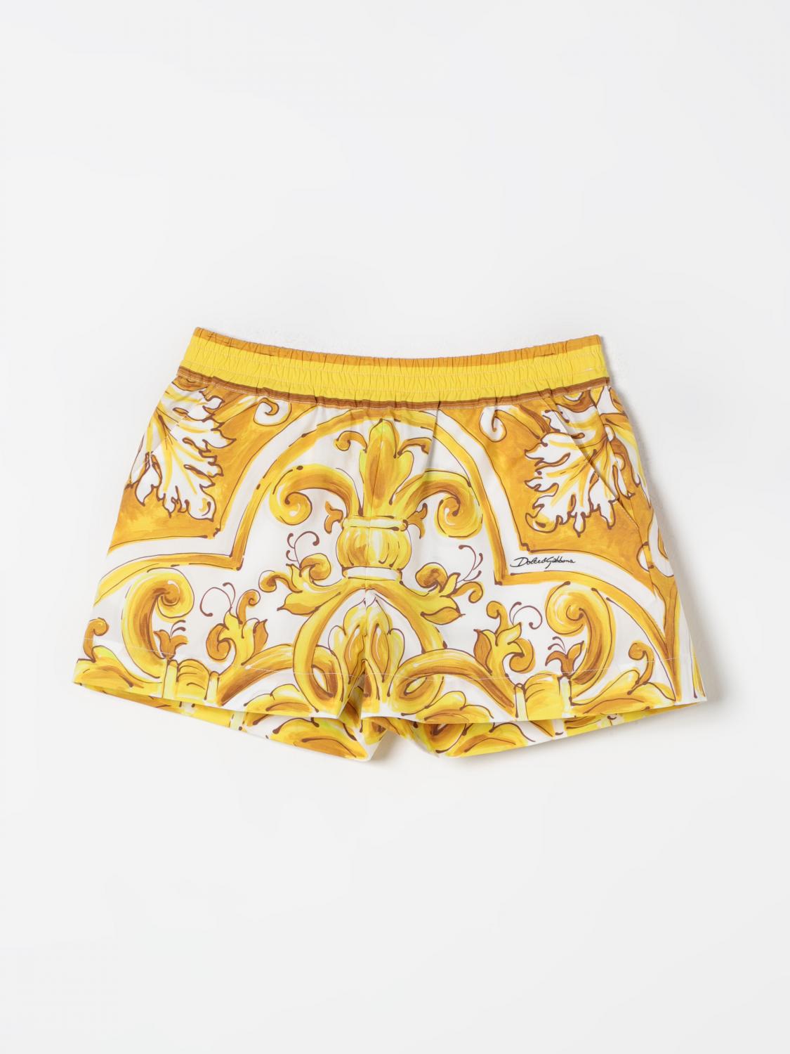 Shop Dolce & Gabbana Short  Kids Color Yellow In Gelb