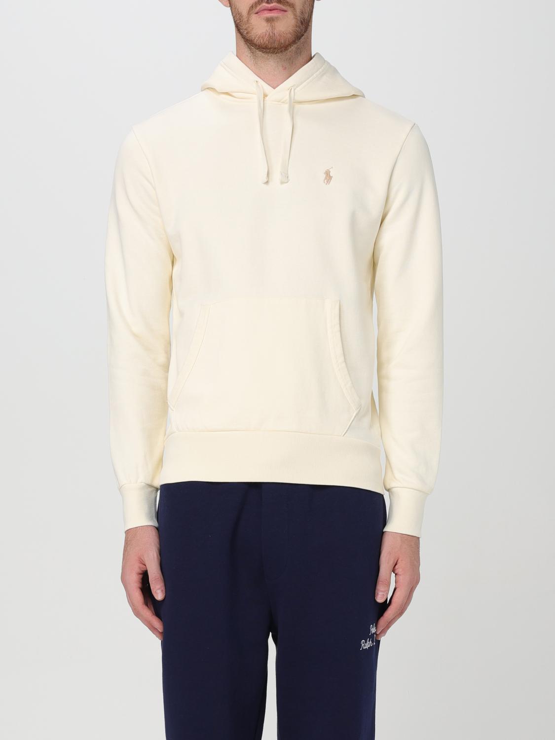 Shop Polo Ralph Lauren Sweatshirt  Men Color White In Weiss