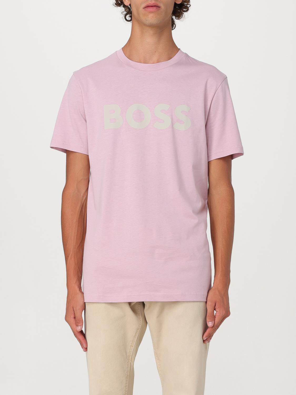 Shop Hugo Boss T-shirt Boss Men Color Pink