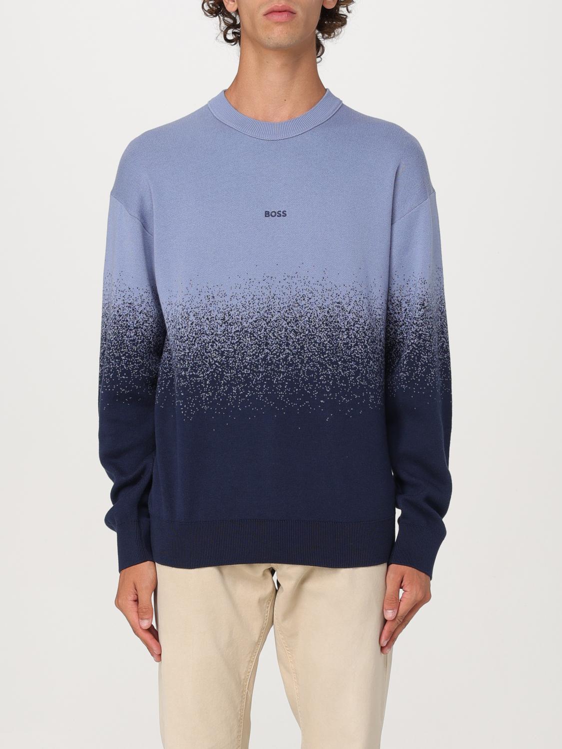 Shop Hugo Boss Sweater Boss Men Color Blue In Blau