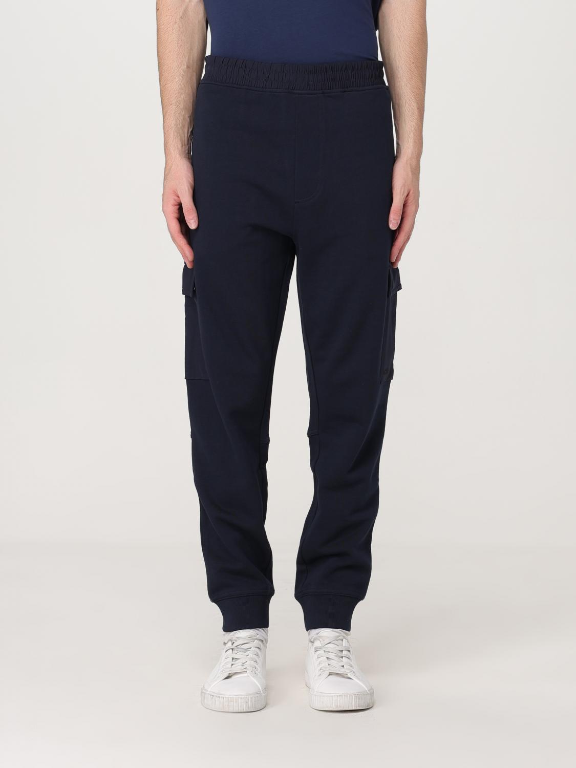 Shop Hugo Boss Pants Boss Men Color Blue In Blau