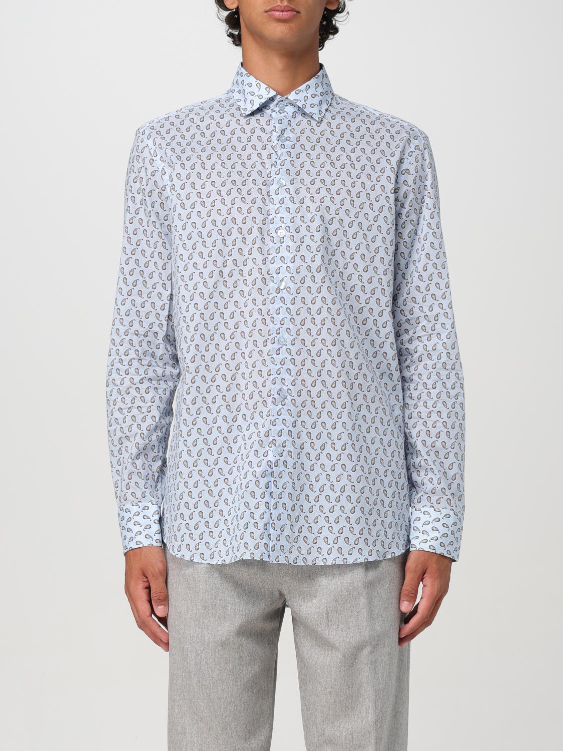 Shop Etro Shirt  Men Color Blue In Blau