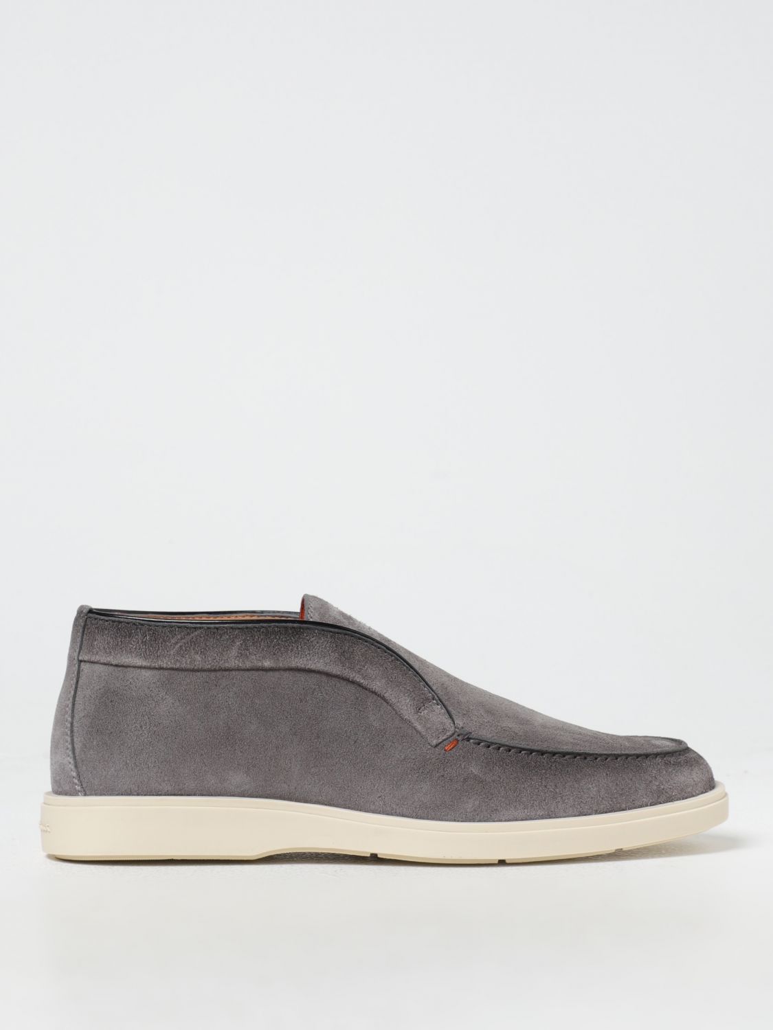 Shop Santoni Chukka Boots  Men Color Grey In Grau