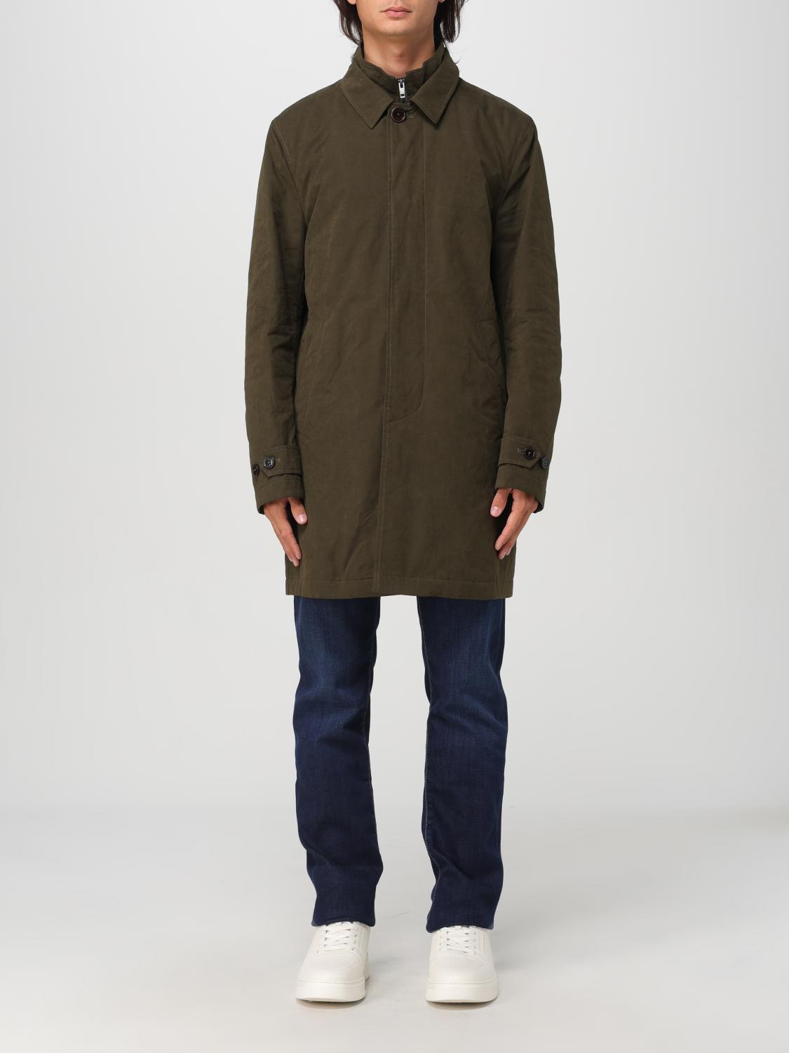 Shop Fay Coat  Men Color Green In Grün