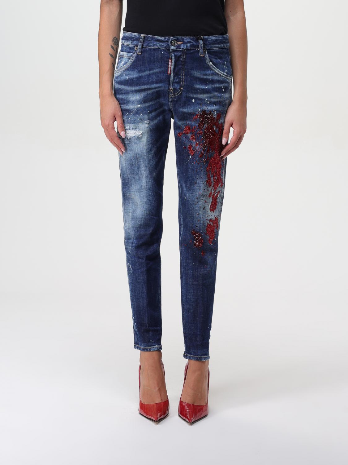 Shop Dsquared2 Jeans  Woman Color Blue In Blau