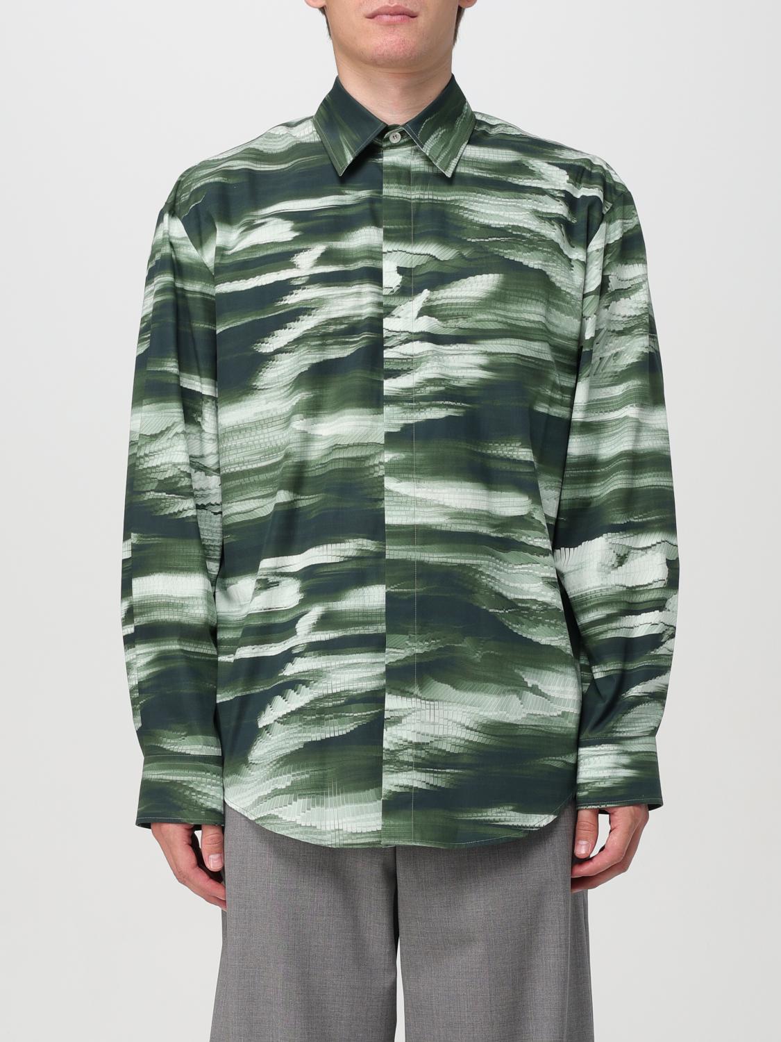 Shop Msgm Shirt  Men Color Green In Grün