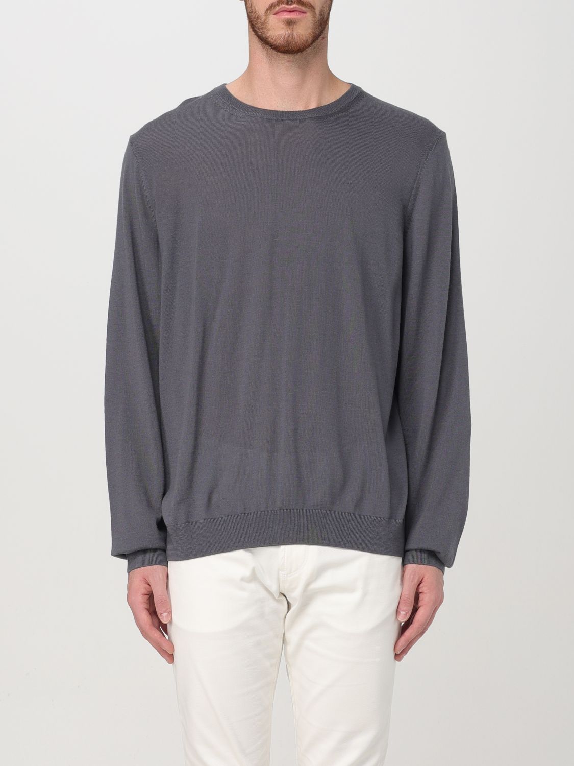 Shop Hugo Boss Sweater Boss Men Color Grey In Grau