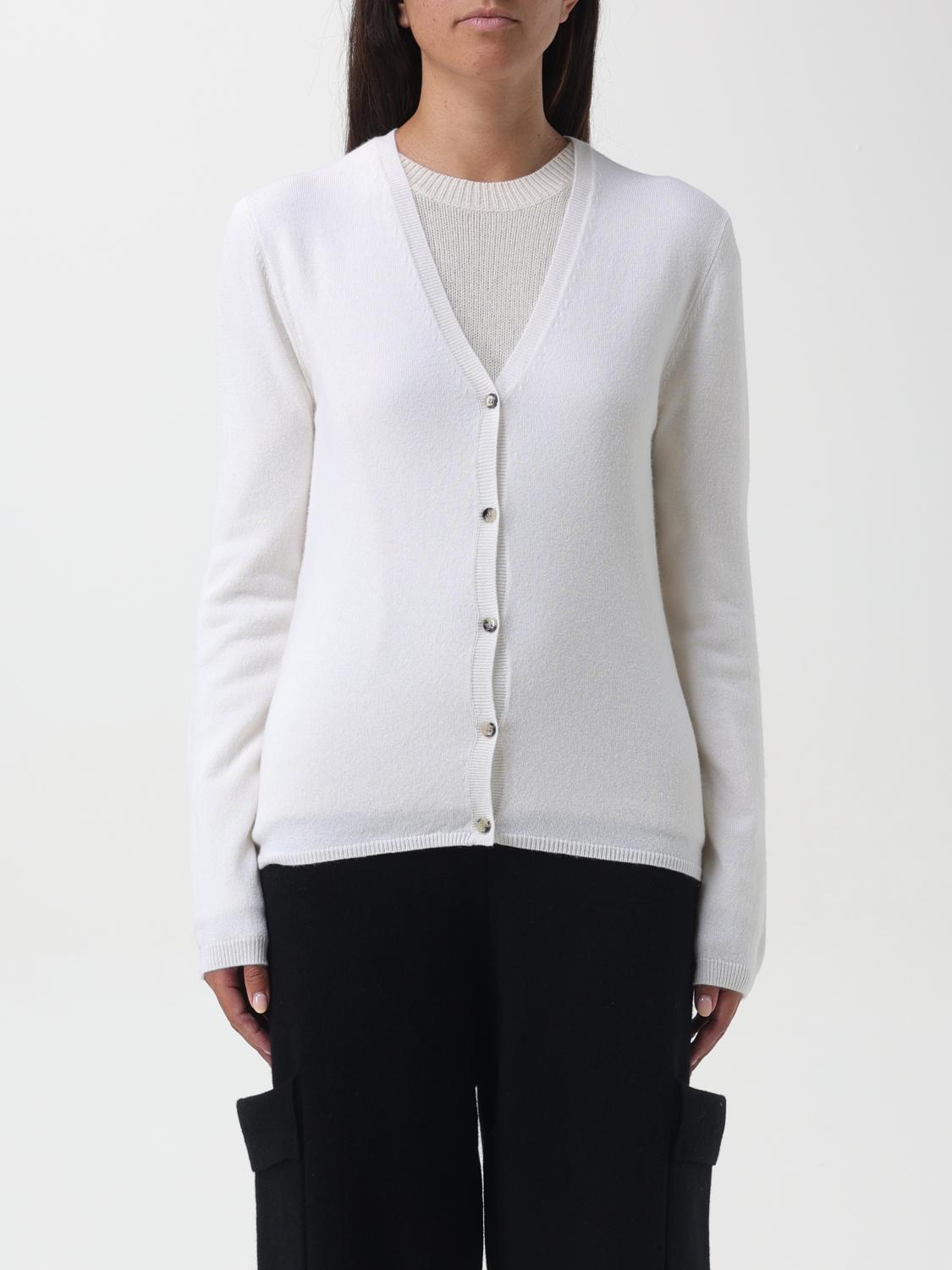 Shop Allude Cardigan  Woman Color White In Weiss