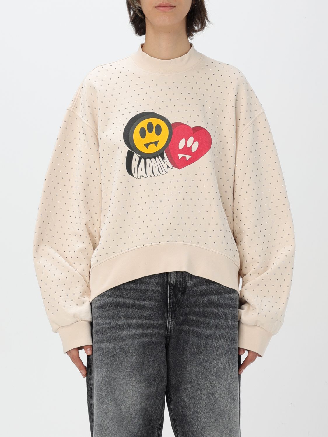 Shop Barrow Sweatshirt  Woman Color Beige