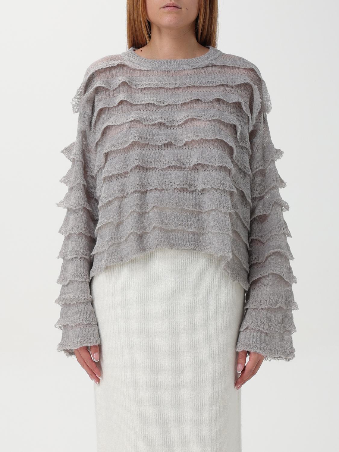 Shop Twinset Sweater  Woman Color Grey In 灰色