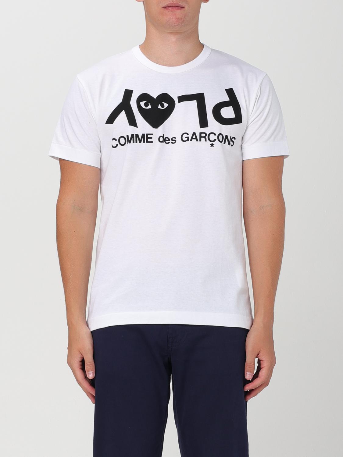 Shop Comme Des Garçons Play T-shirt Comme Des Garcons Play Men Color White In 白色