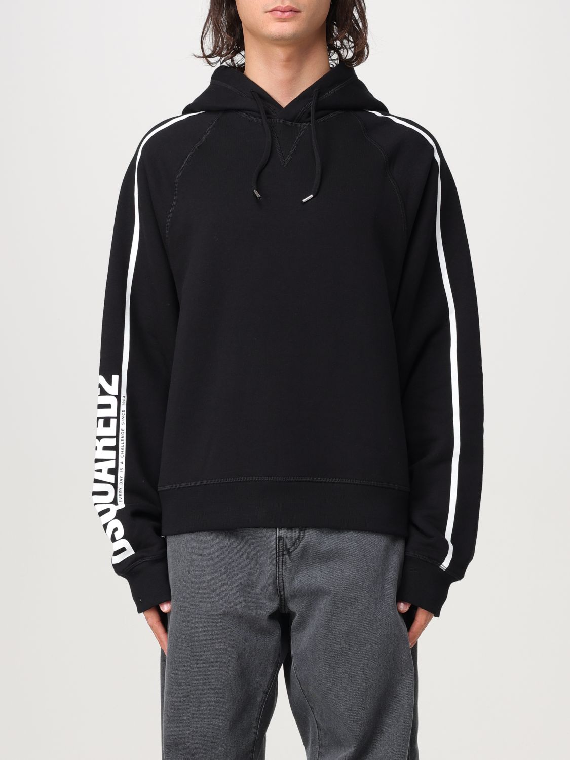 Shop Dsquared2 Sweatshirt  Men Color Black In Schwarz