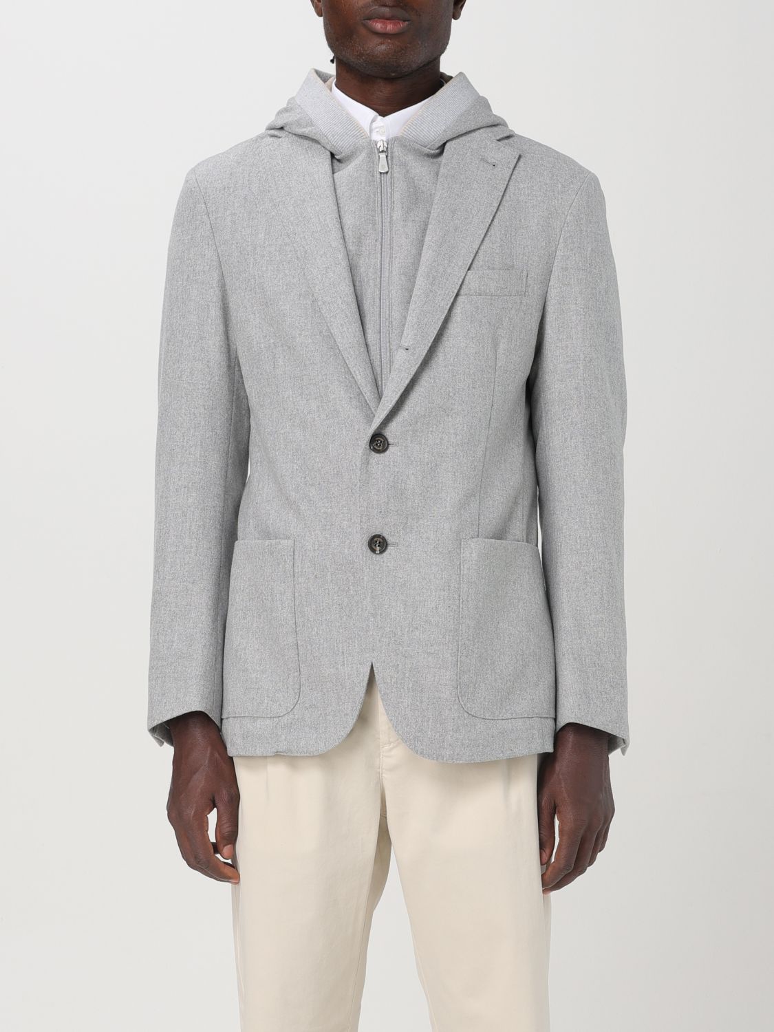 Shop Eleventy Blazer  Men Color Grey In Grau