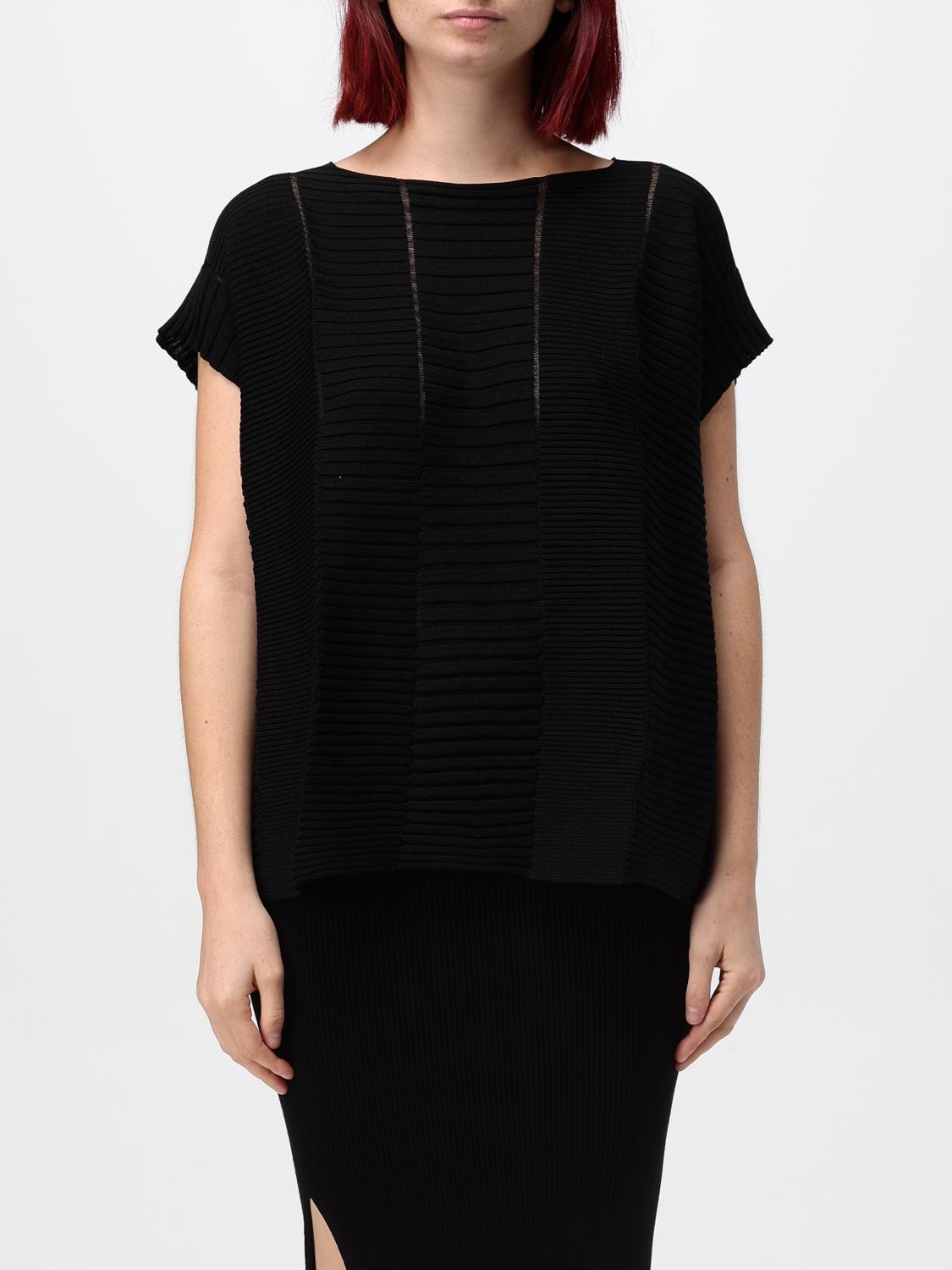 Shop Issey Miyake Top  Woman Color Black In Schwarz