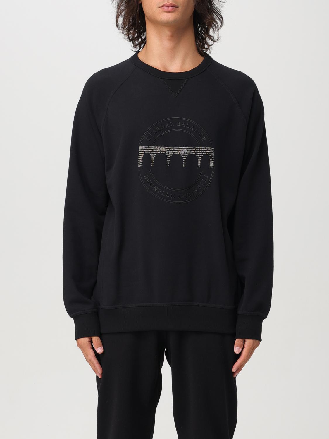 Shop Brunello Cucinelli Sweatshirt  Men Color Black In Schwarz