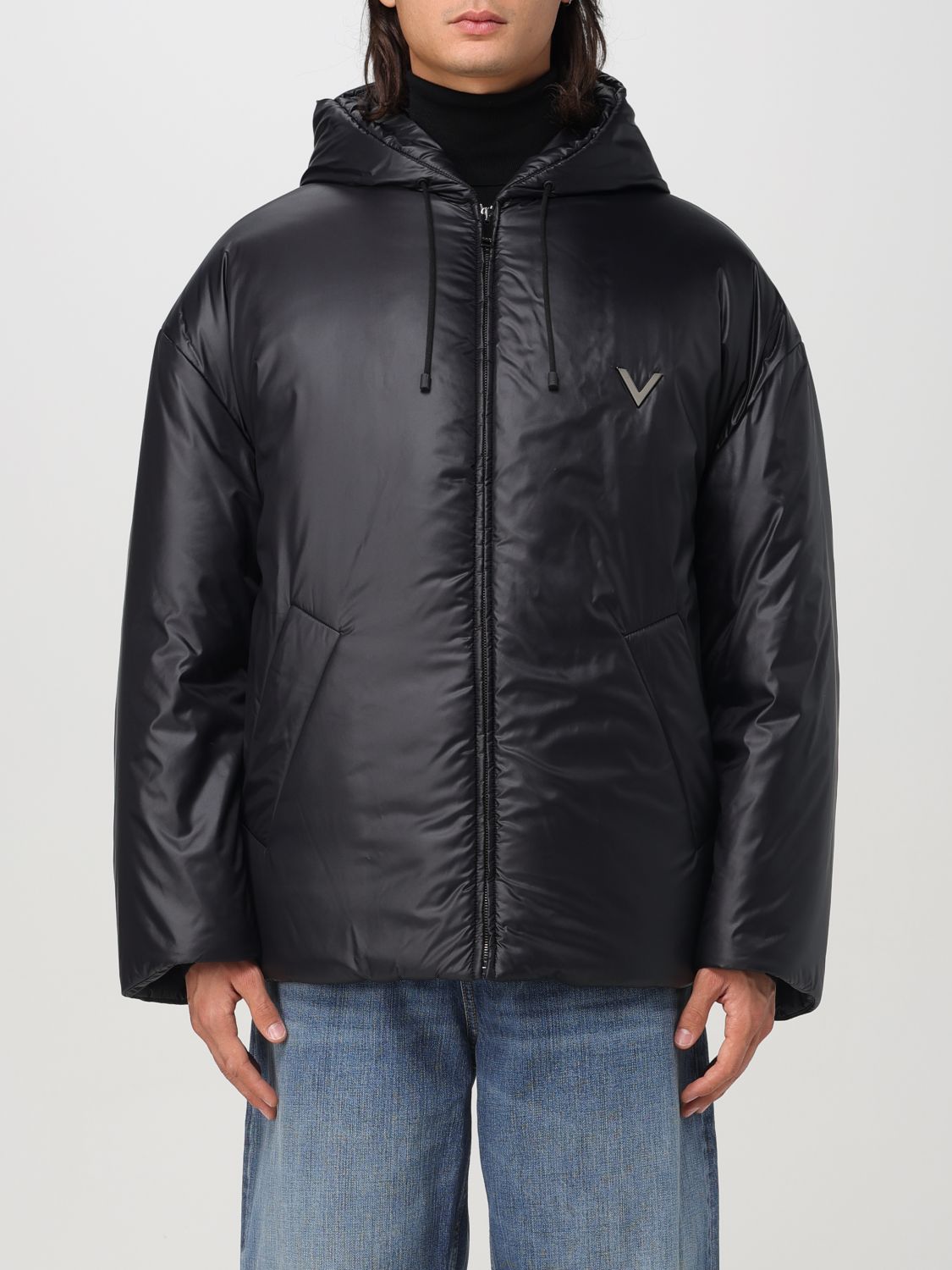 Shop Valentino Jacket  Men Color Black In Schwarz