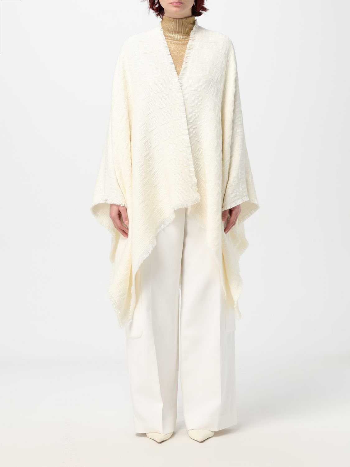 Shop Liviana Conti Cape  Woman Color Ivory