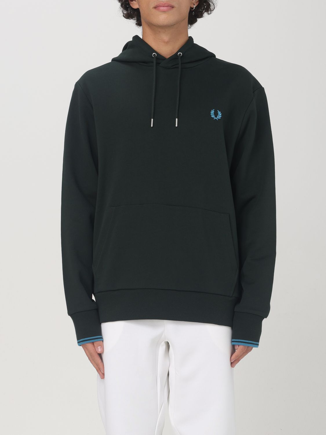 Shop Fred Perry Sweatshirt  Men Color Green In Grün