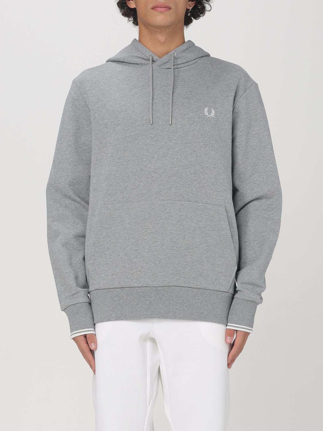 Shop Fred Perry Sweatshirt  Men Color Grey In Grau